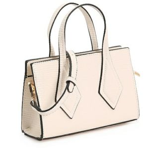 Urban Expressions Croc Embossed Mini Satchel Crossbody Bag Off White